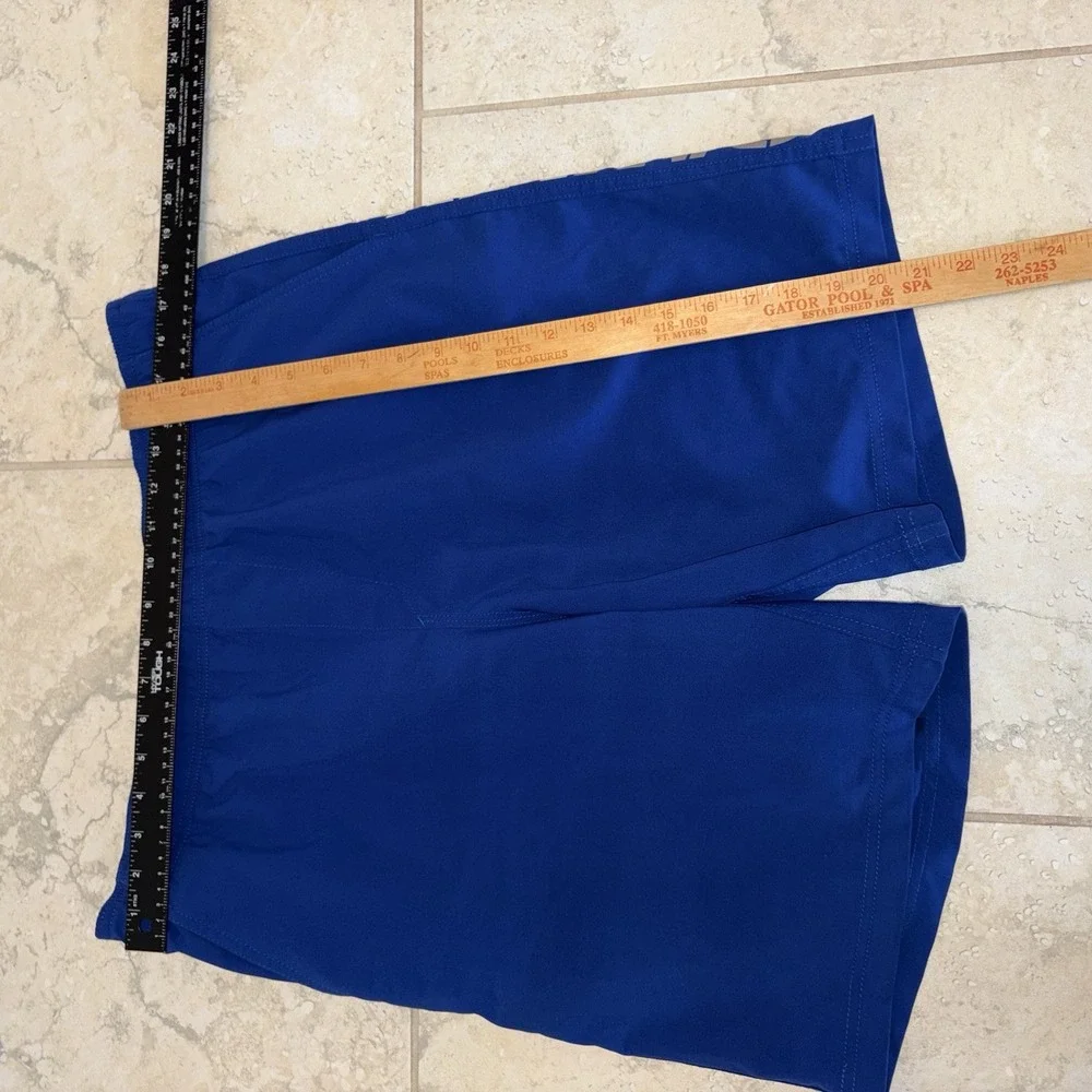 Oakley Board Shorts Mens 36 Blue Side Logo Spellout Swim Trunks Y2K Surf